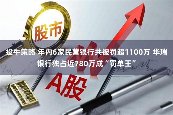 投牛策略 年内6家民营银行共被罚超1100万 华瑞银行独占近780万成“罚单王”